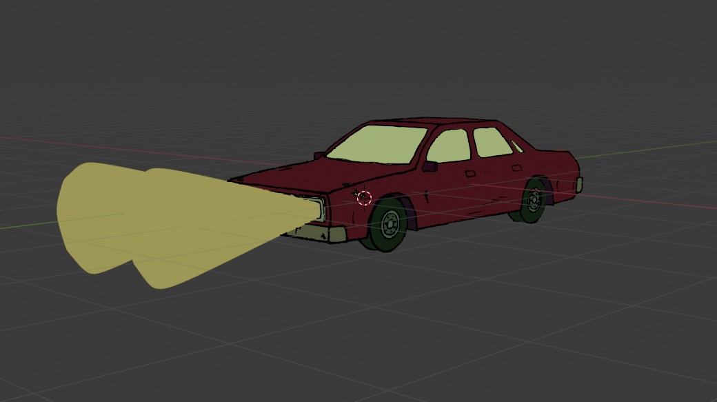 3d car from side