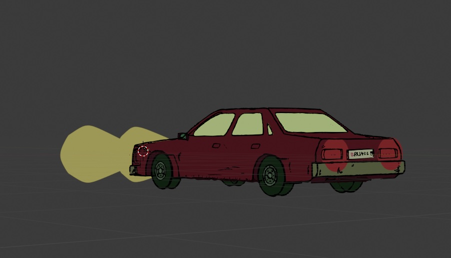 3d car from back