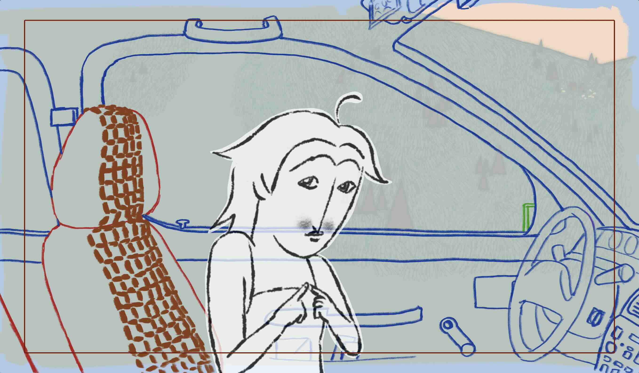 layout of car scene